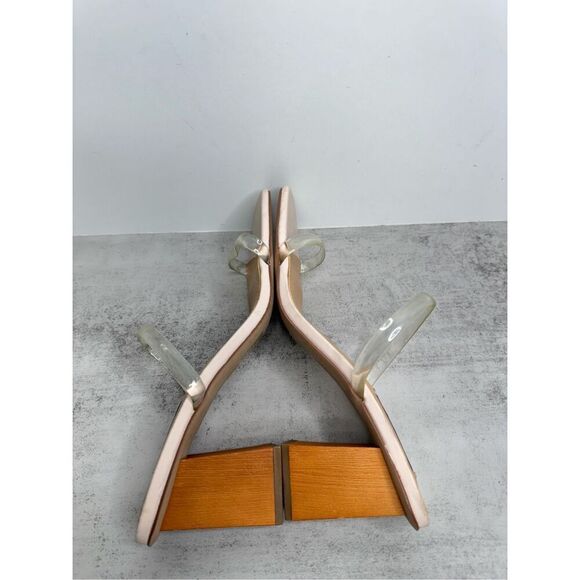 Steve Madden Sandals Womens Size 10 Pink PU Upper  Double Strap Open Toe Heels‎ - Picture 8 of 9